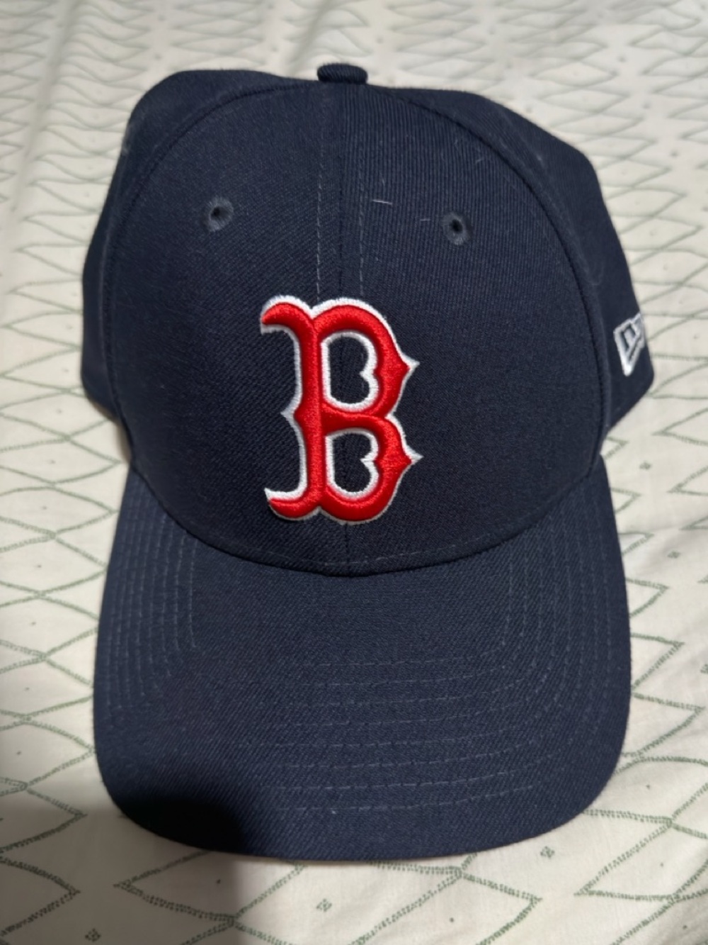 New Era Navy Boston Red Sox Cap with Red Logo